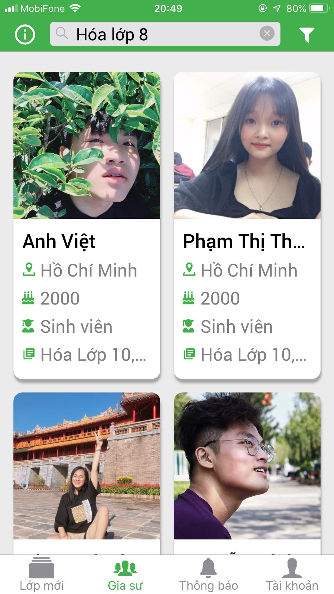 App Daykemtainha.vn Hóa lớp 8